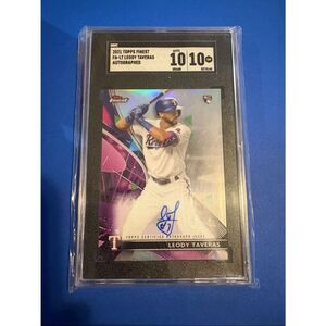 Topps Leody Taveras Autograph Card sgc 10